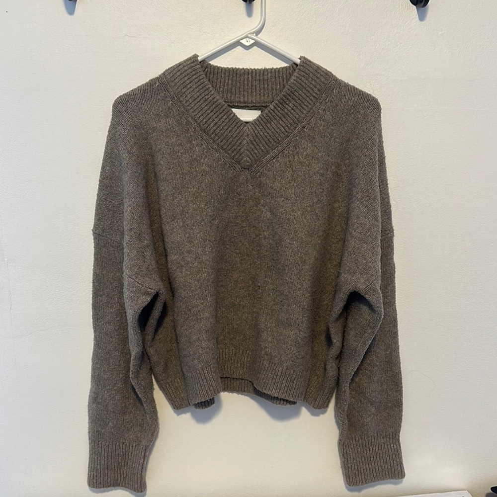 Cozy Brown V-Neck Sweater